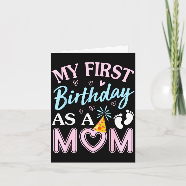 Carte Premier anniversaire en tant que maman joyeuse fêt (Devant)