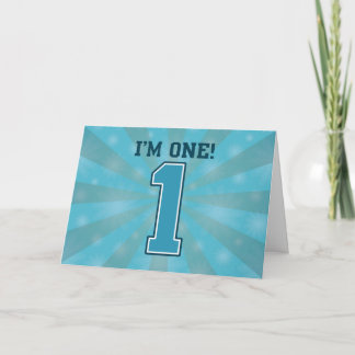 Carte Premier Anniversaire Garçon, Je suis un, Grand Ble