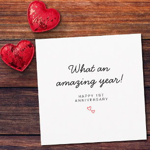 Carte Premier anniversaire minimaliste de 1 an pour Mari