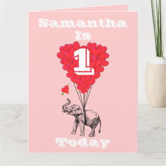 Carte Premier anniversaire personnalisé