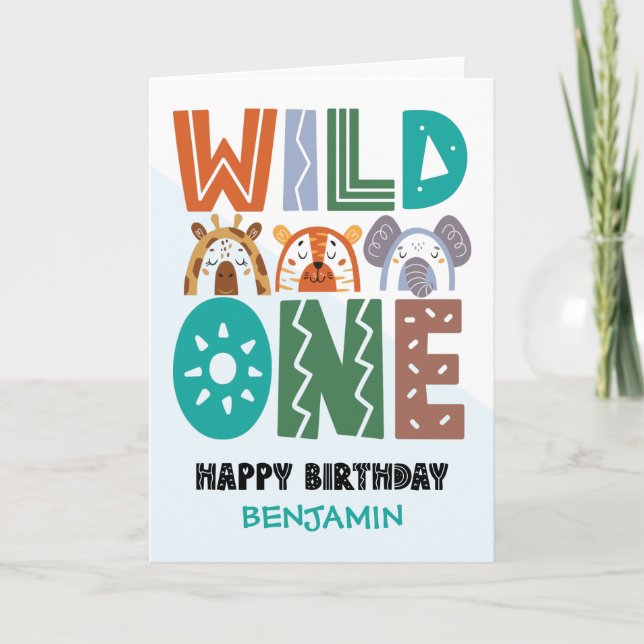 Carte Premier anniversaire Wild One (Devant)