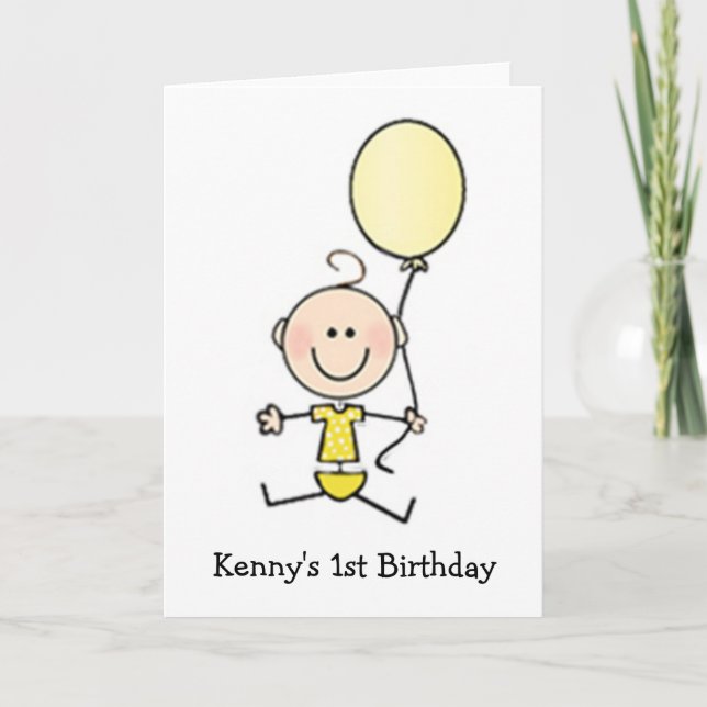 Carte Premier bébé personnalisé (Devant)