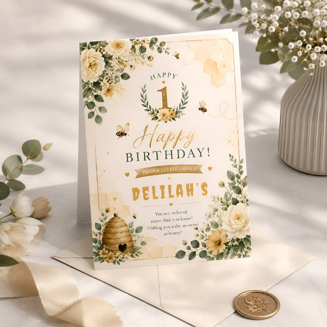 Carte Premier Bee-Day de Little Honey (Créateur téléchargé)