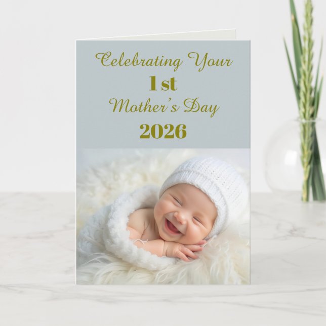 Carte Premier cadeau de fête des mères 2026 (Devant)