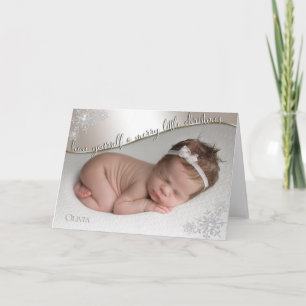 Carte Premier Champagne de Noël pour bébé VOTRE BÉBÉ PHO