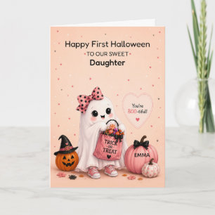 Carte Premier Halloween de ma fille avec un nom personna