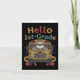 Carte Premier Jour De 1Ème Année Fente Retour À L'École 