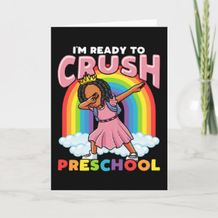 Carte Premier Jour De La Fille Noire De L'Enfant D'Âge p