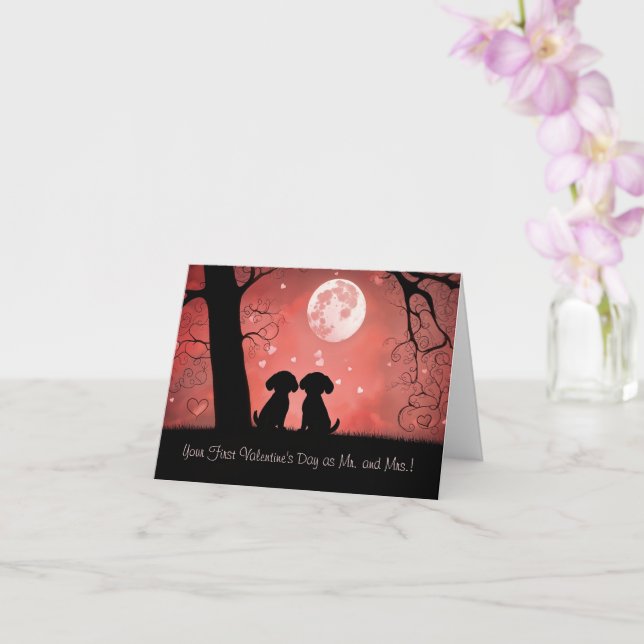 Carte Premier jour de la Saint-Valentin en tant que coup (Orchidée)