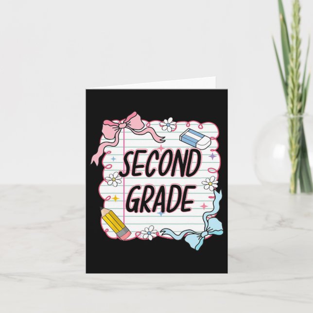 Carte Premier Jour De L'École Coquette Fille5 (Devant)