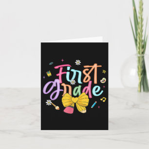 Carte Premier Jour De Première Classe Coquette Bow Ensei
