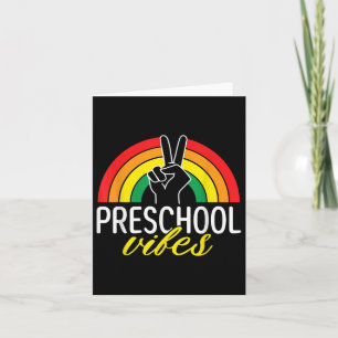 Carte Premier Jour De Vibes Préscolaire Retour À L'École