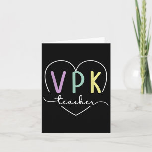 Carte Premier Jour De Vpk Enseignant Coeur Retour À L'Éc