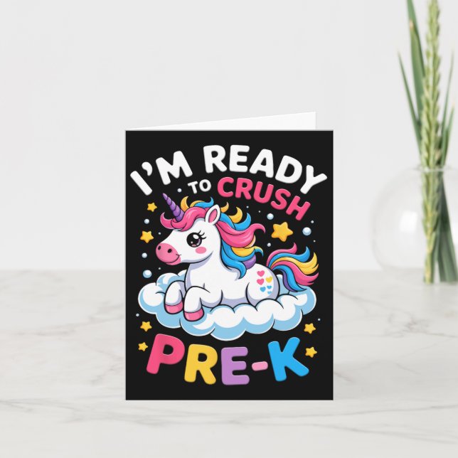 Carte Premier Jour D'Enseignement Préscolaire Je suis Pr (Devant)