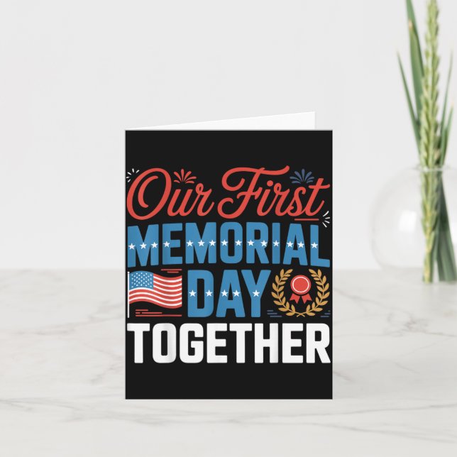 Carte Premier Memorial Day Ensemble Drapeau Américain Co (Devant)