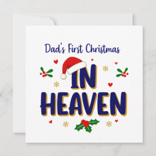 Carte Premier Noël de papa au ciel Mémorial 