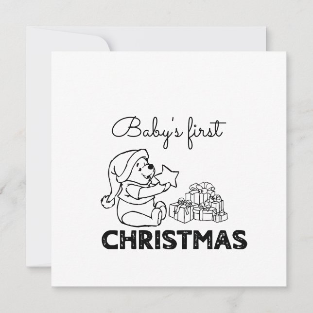 Carte Premier Noël du bébé (Devant)