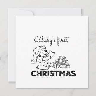 Carte Premier Noël du bébé