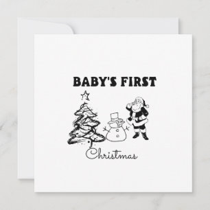 Carte Premier Noël du bébé