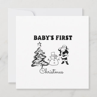 Carte Premier Noël du bébé