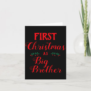 Carte Premier Noël en tant que grand frère, tenue de fam