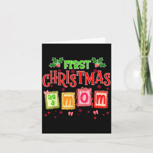 Carte Premier Noël en tant que maman 2025 Coquette Bow M