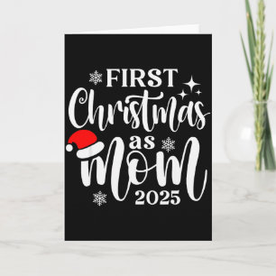 Carte Premier Noël en tant que maman 2025 Flocon de Noël