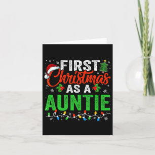 Carte Premier Noël en tant que Tatie Lumières de Noël Fa