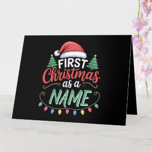 Carte Premier Noël personnalisé en tant que famille asso