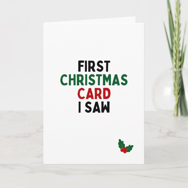 Carte Premier Noël que j'ai vu (Devant)