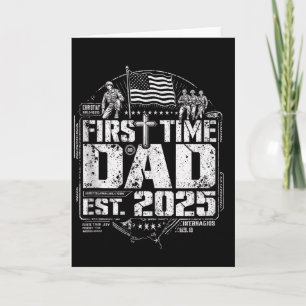 Carte Premier Papa Croix Chrétienne Patriotique Vintage