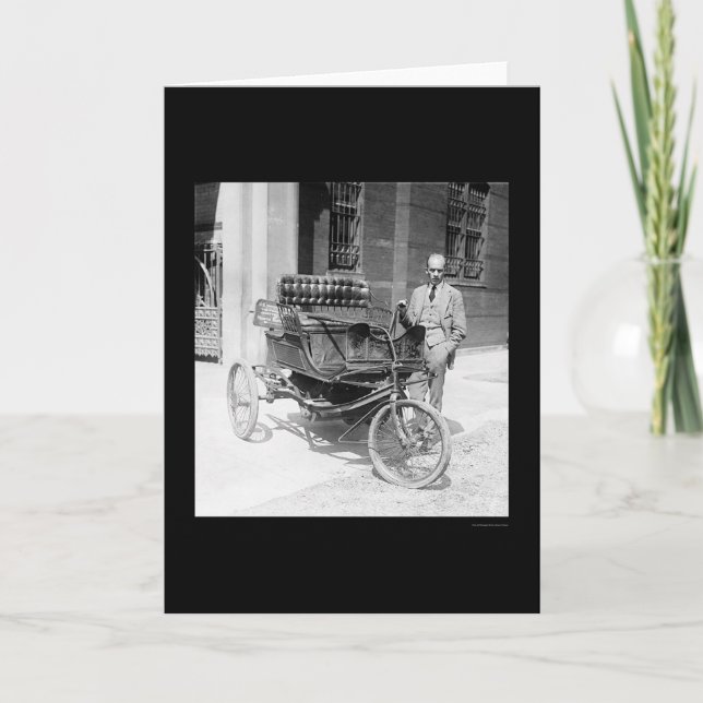 Carte Premier prix 1924 d'automobile tricycle (Devant)