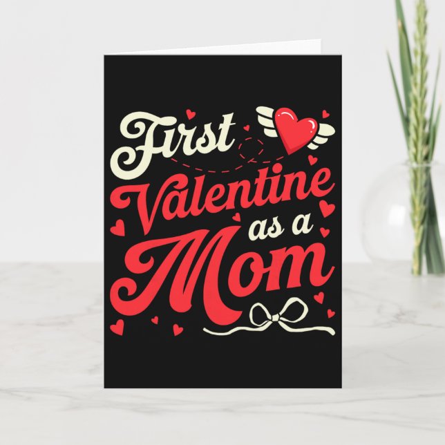 Carte Premier Saint-Valentin en tant que maman Funny Val (Devant)