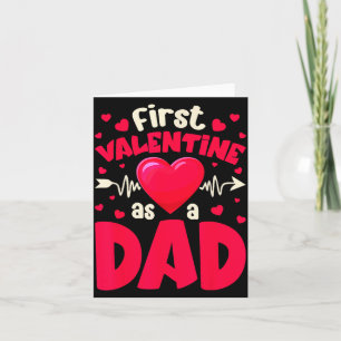 Carte Premier Saint-Valentin en tant que papa drôle Sain