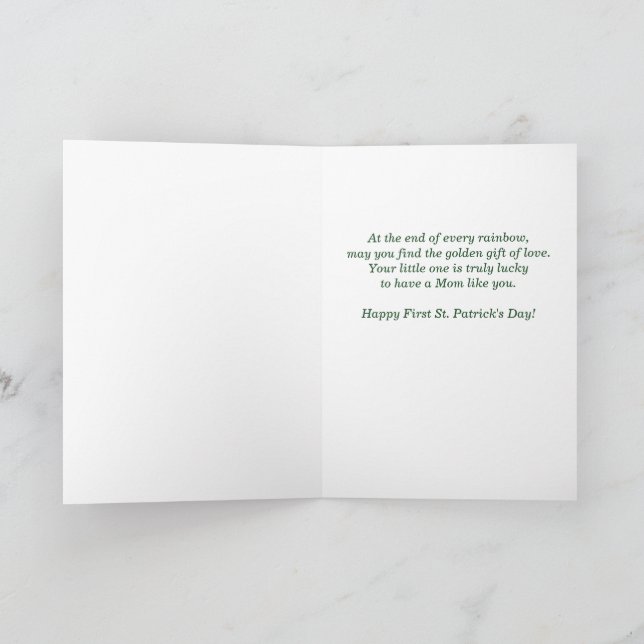 Carte Premier St Patrick's Day en tant que maman Cerf de (Intérieur)