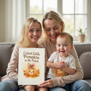 Carte Premier Thanksgiving pour Baby Girl avec Citrouill