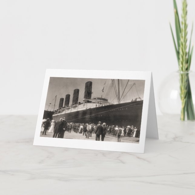 Carte Premier voyage du Lusitania de RMS, 13 Septemeber (Devant)