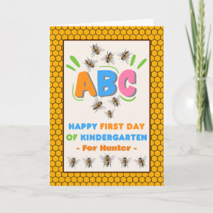 Carte Première année de maternelle avec les abeilles Ajo