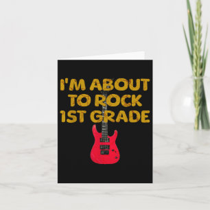 Carte Première Année Rocks Retour À L'École Hommes Femme