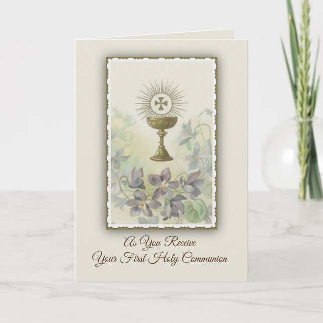 Carte Première communion catholique (Devant)