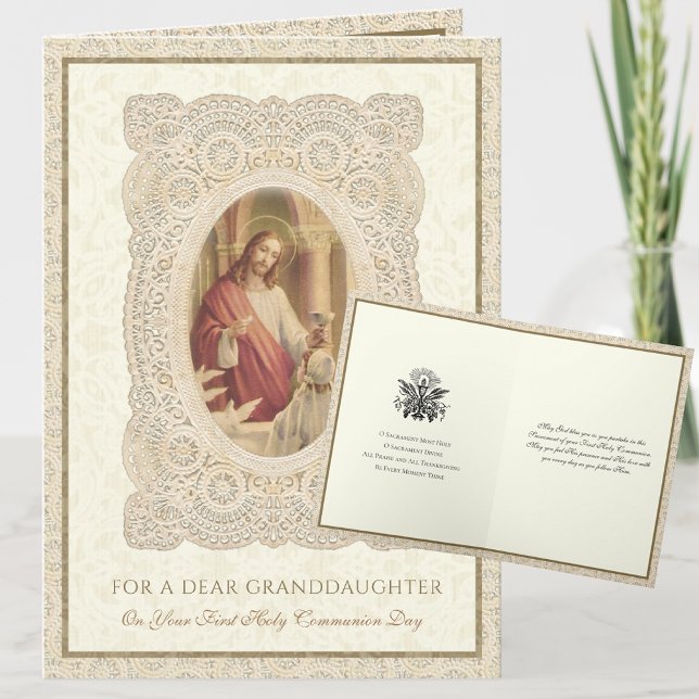Carte Première communion des filles Prière de Jésus (Créateur téléchargé)