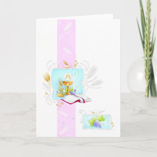 Carte Première communion sainte ou confirmation (Devant)