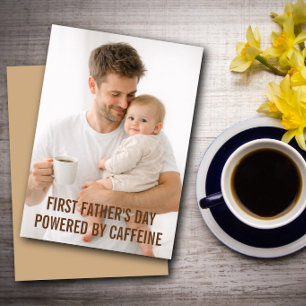 Carte Première fête des pères humour café entre parents