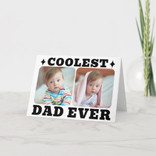 Carte Première Fête des Pères Papa le Plus Cool Bébé Pho