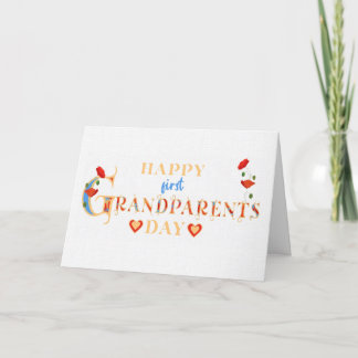 Carte Première Journée des grands-parents avec des pavot