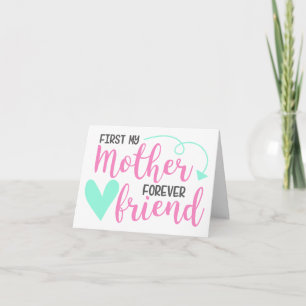 Carte Première Mère, Ami Forever Salutation PERSONNALISÉ