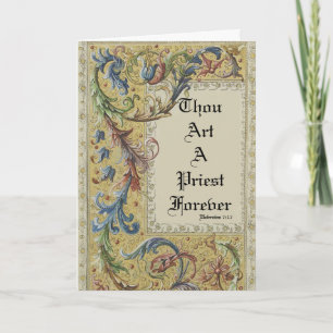 CARTE PREMIÈRE MESSE DU PRÊTRE CALICE HOTE ORDINATION