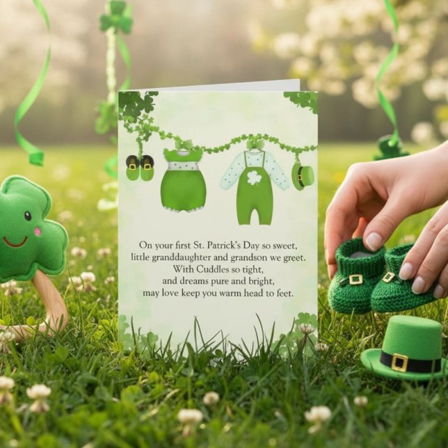 Carte Première Saint-Patrick pour des jumeaux (Créateur téléchargé)