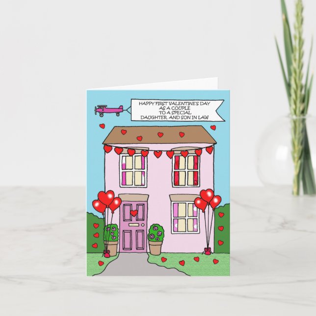 Carte Première Saint-Valentin en tant que mariés (Devant)