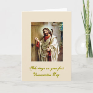 Carte Première sainte communion - félicitations -